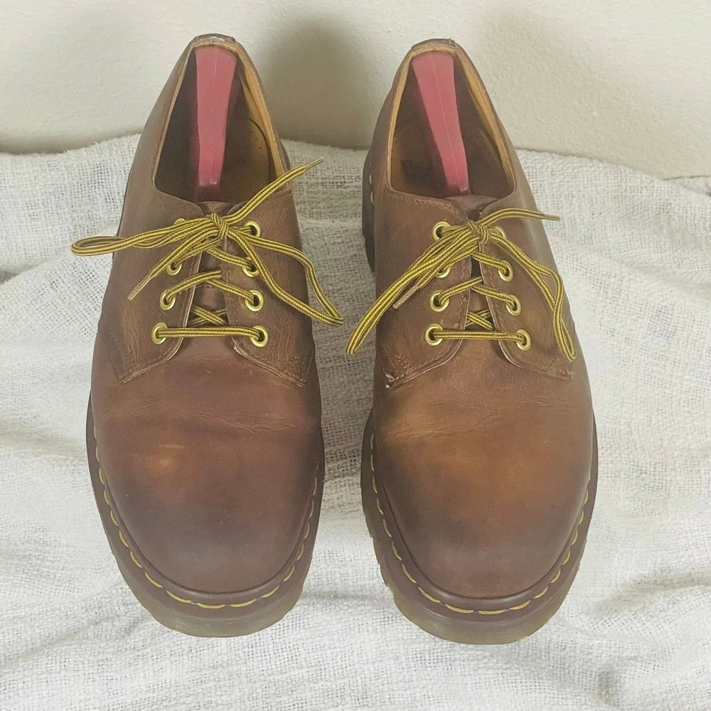 Dr Martens 1561 Mens US 10 UK 9 Brown Crazy Horse Leather Oxford England VTG Y2K